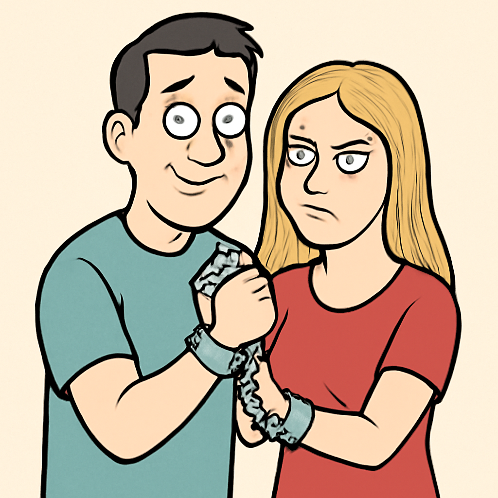 Love in Chains — Cartoon style — from Make Meme Template