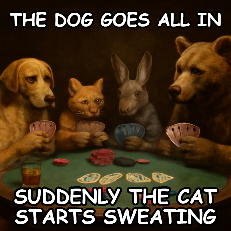 The Dog Goes All In meme