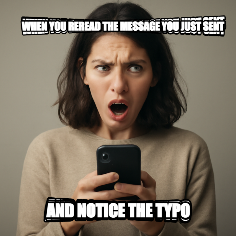 When You Reread The Message You Just Sent meme