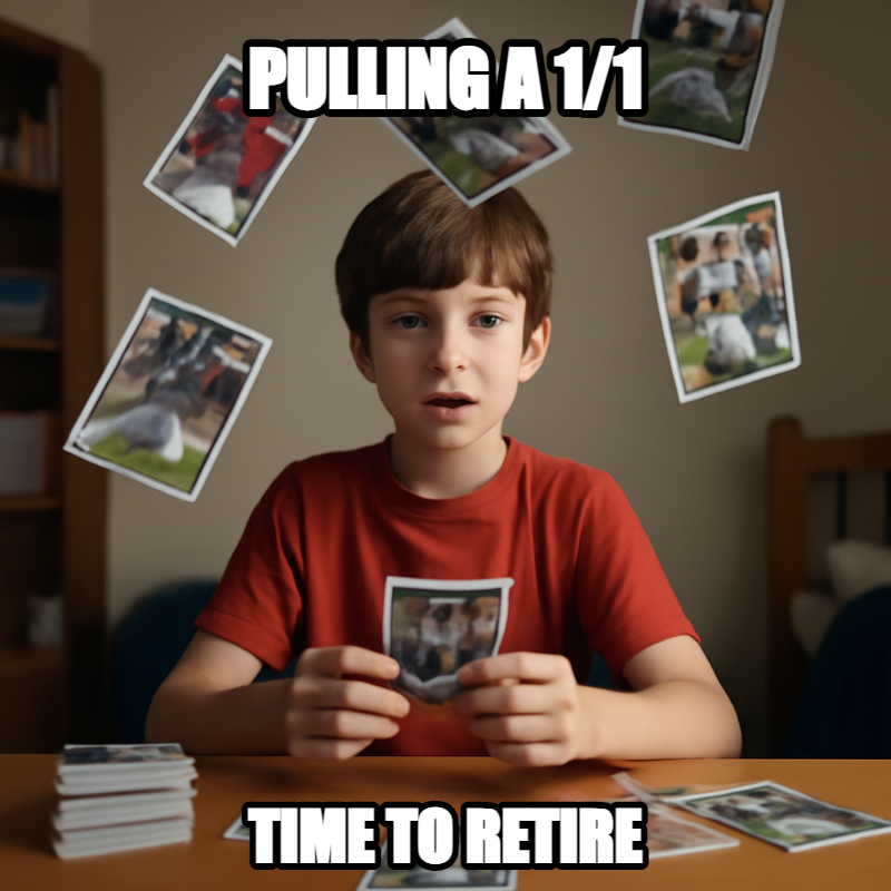 Pulling A 1/1 / Time To Retire meme