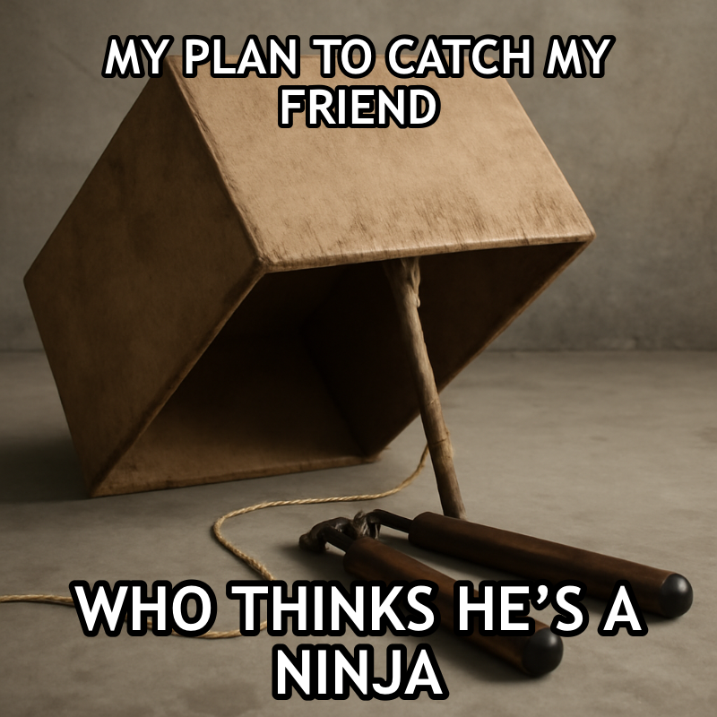 My Plan To Catch My Friend / Who Thinks Hes A Ninja meme
