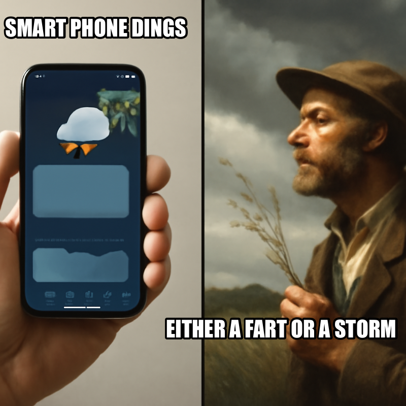 Smart Phone Dings / Either A Fart Or A Storm meme