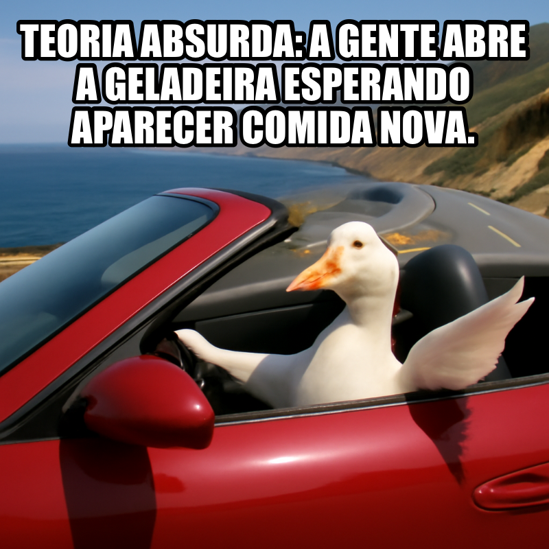 Teoria Absurda: A Gente Abre A Geladeira Esperando Aparecer Comida Nova meme