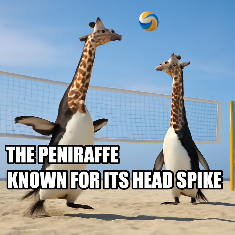 The Peniraffe / Known For Its Head Spike meme