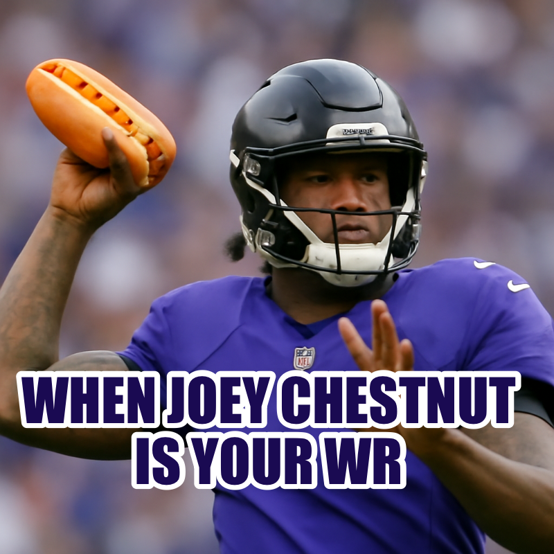 When Joey Chestnut Is Your Wr meme