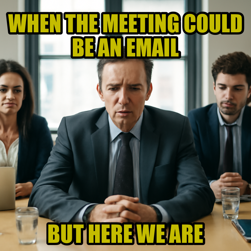 When The Meeting Could Be An Email meme