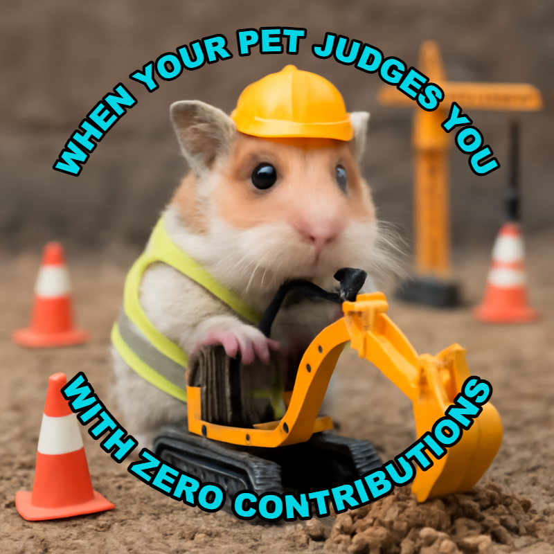 When Your Pet Judges You / With Zero Contributions meme