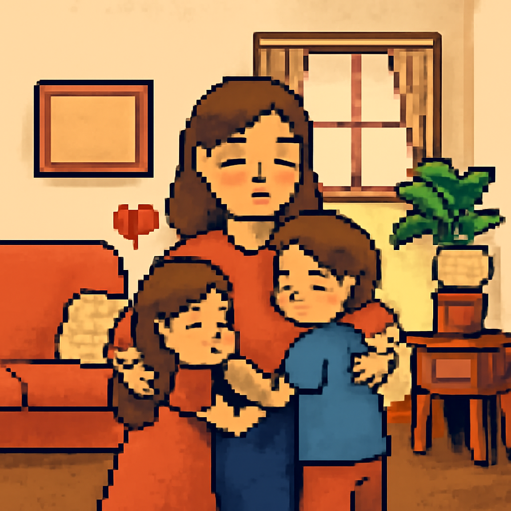 AIQuizzle meme image: Wife you make the house a home we love you (Meme) — Pixel Art style