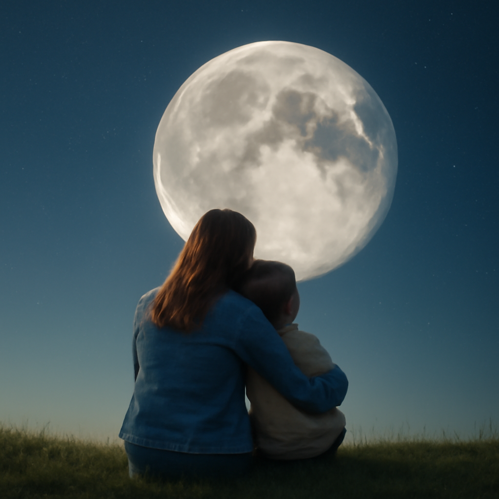 Love you to the moon and back (Meme) — Photoreal style