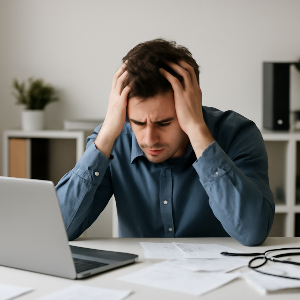 Create a clean, professional meme. Top text: "When your solution is O(n²)" Ima… (Meme) — Minimal style