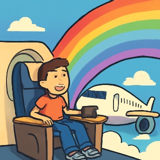 boy flying on airplane meme template