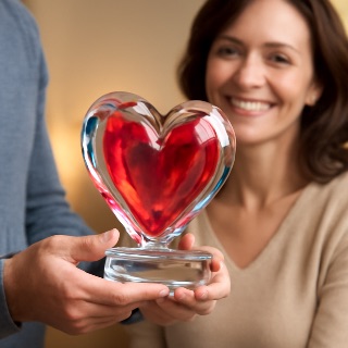 glass heart for wife meme template