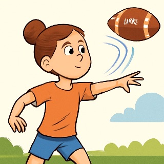 girl throwing perfect spiral meme template