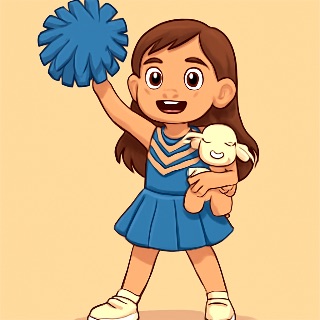 cheerleader with lambie meme template