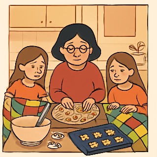 making cookies with grandma meme template
