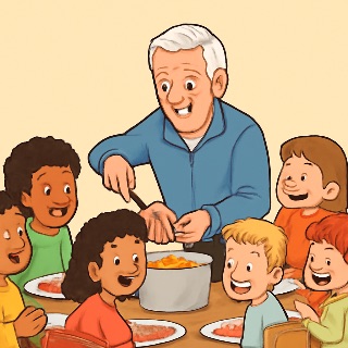 grandpa loves the kids meme template