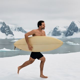 Surf's Up in Antarctica! meme template