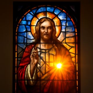 Sunrise Through Colored Glass meme template