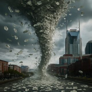 Nashville's Cash Tornado meme template