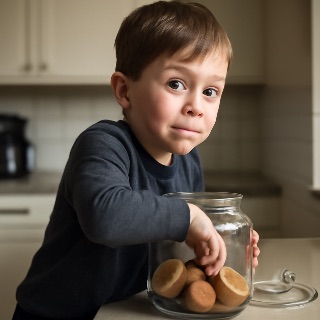 Someone caught in the act of being naughty (Meme) — Photoreal style