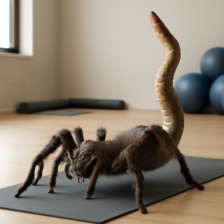 Flexing Fun: The Spider-Snake Pilates Meme meme template