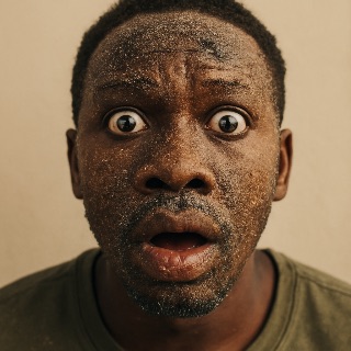 Shocked African Man Meme meme template