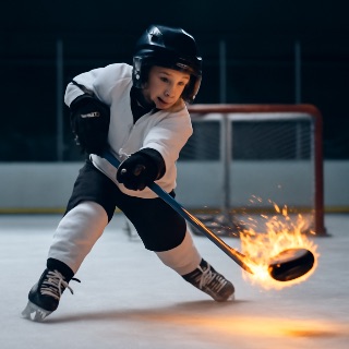 Epic Hockey Shot with a Twist meme template