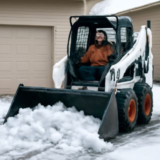 Clearing the Way with a Bobcat meme template