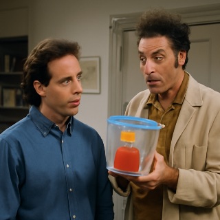 Kramer with Tupperware Meme meme template