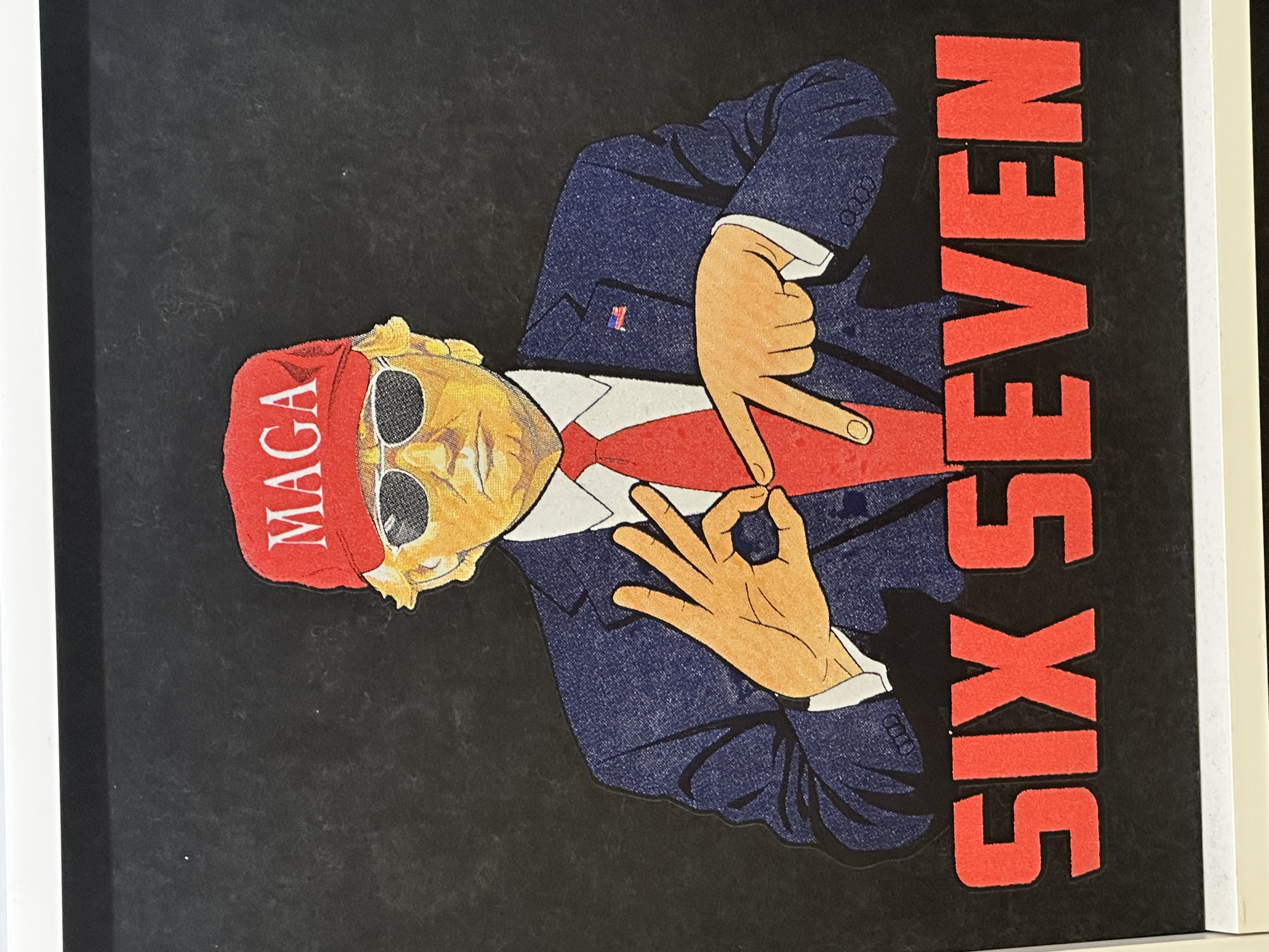 Sixty-Seven Gesture Poster meme template