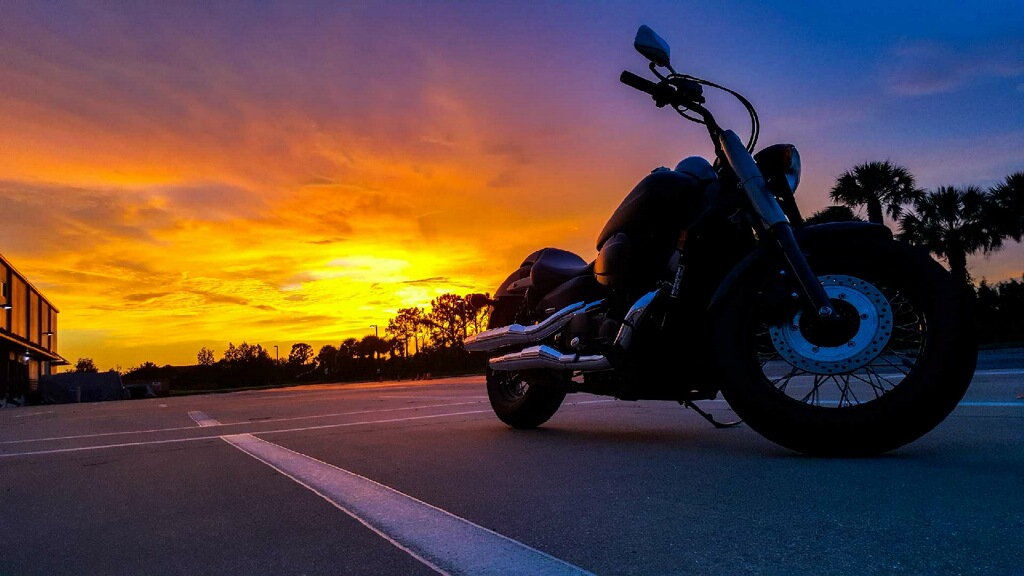 Nft Motorcycle Sunset