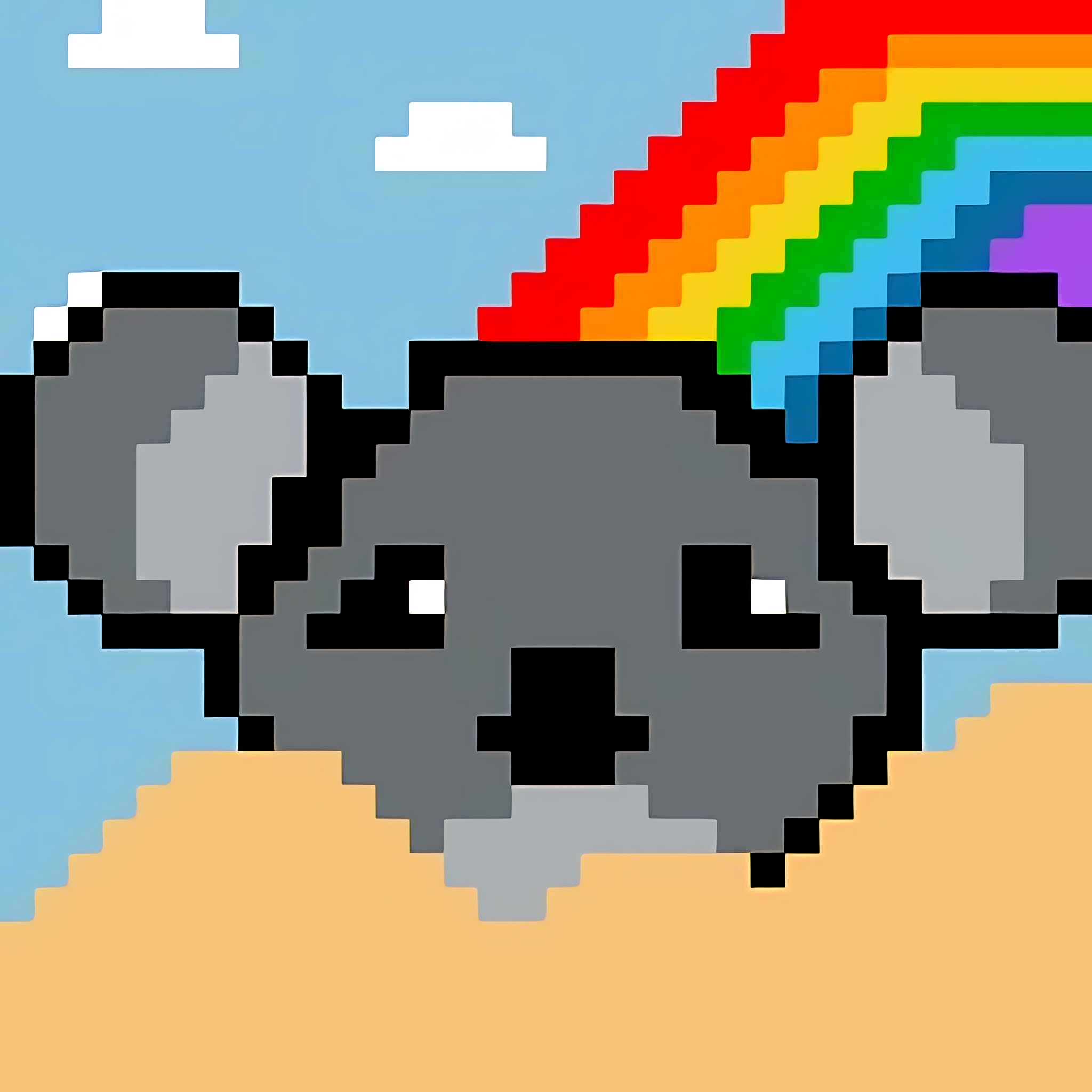 Nft Koala rainbow pixel