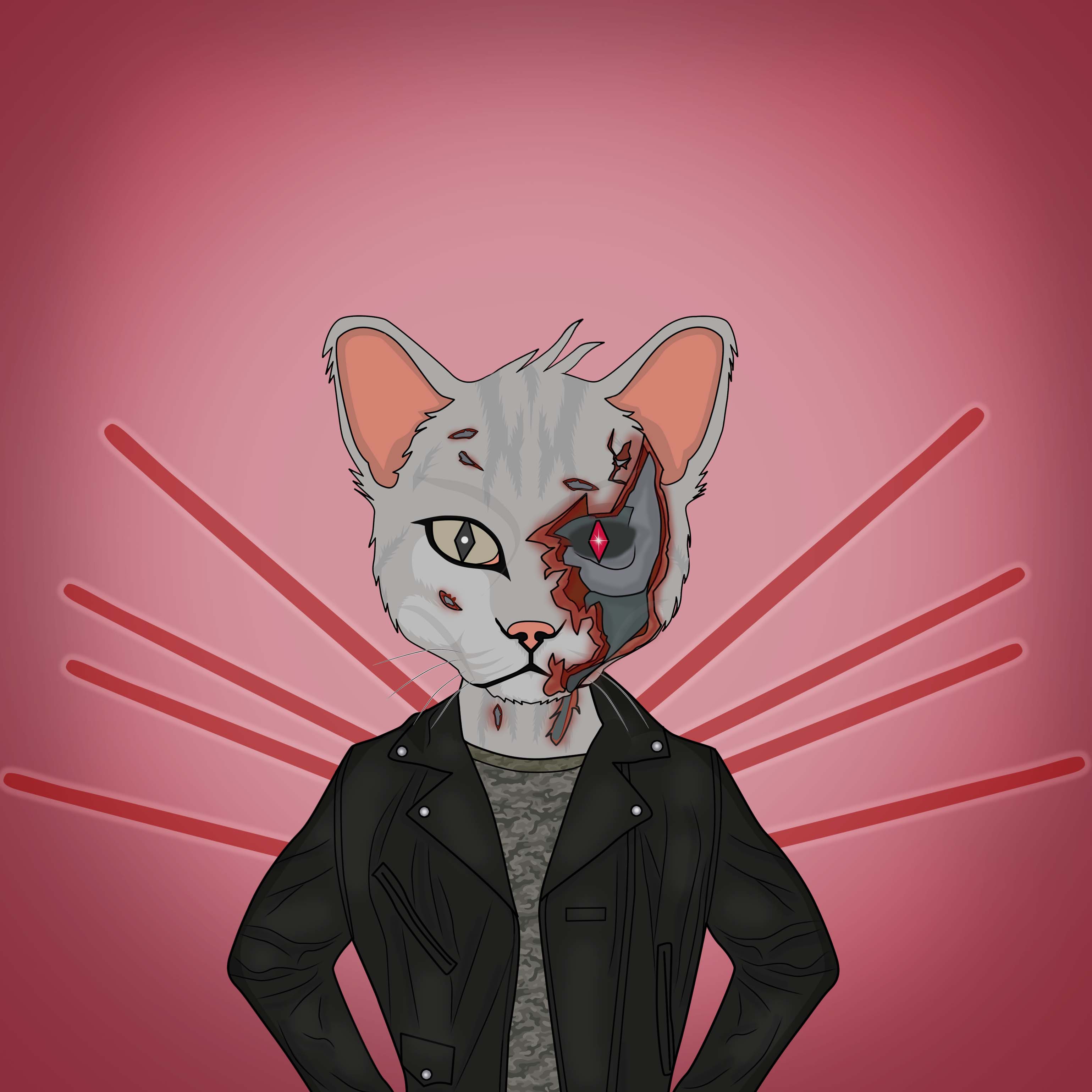 Nft Rare Cats - Terminator