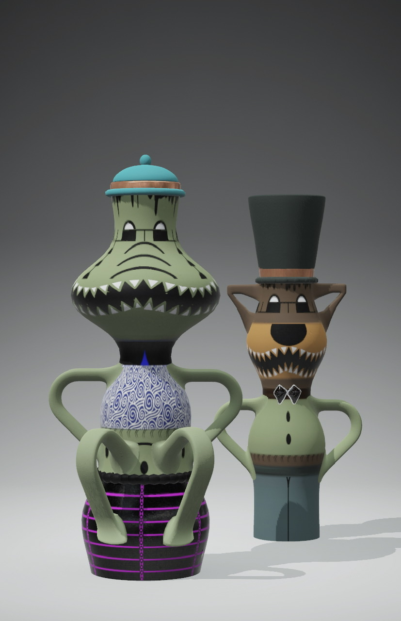 Nft Claypot green zombie dogs 