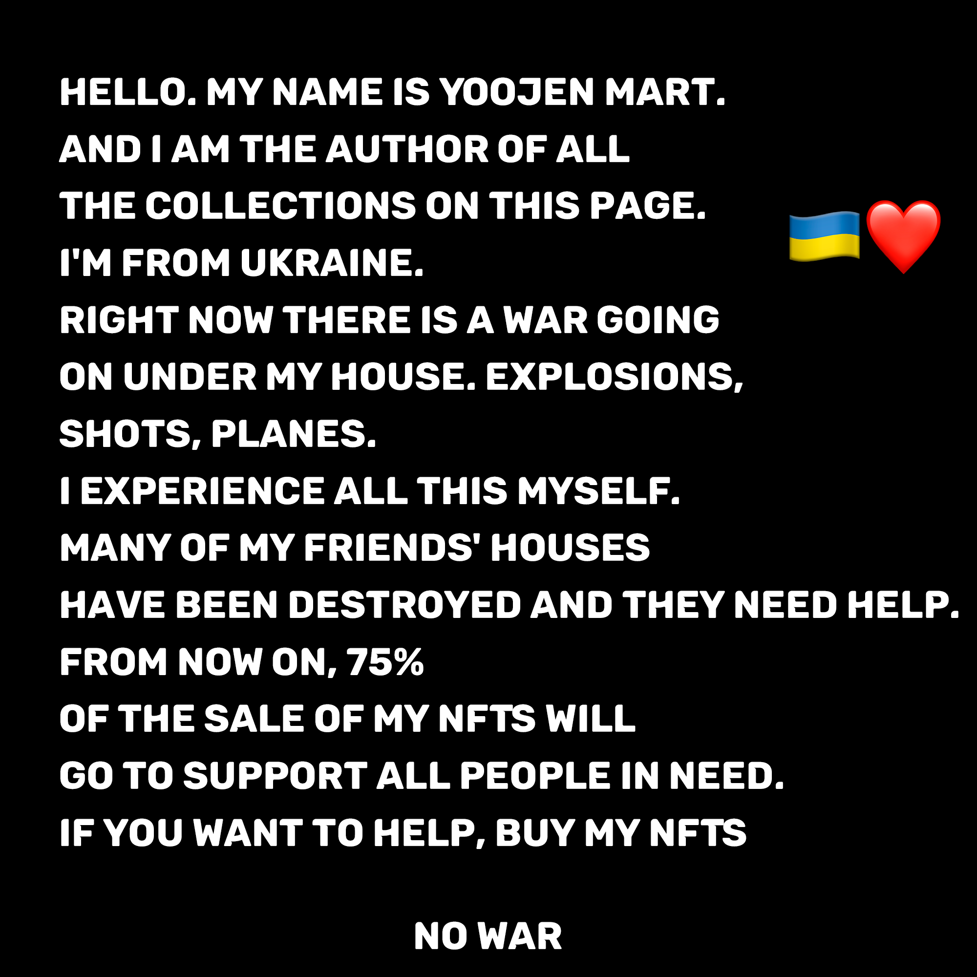 Nft NO WAR IN UKRAINE🇺🇦 #7