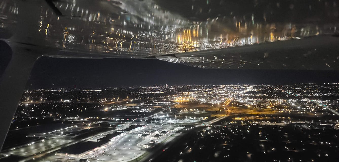 Background of a pilot in a cockpit