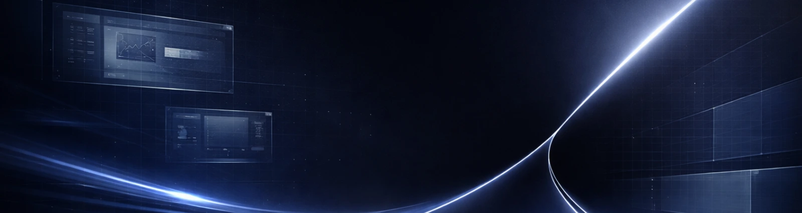 Abstract dark blue digital technology background representing professional web development