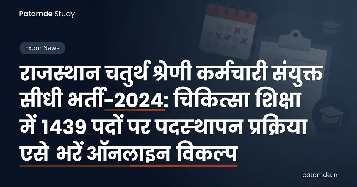 Rajasthan Class IV Recruitment 2024: Posting Process Begins for 1439 Posts
