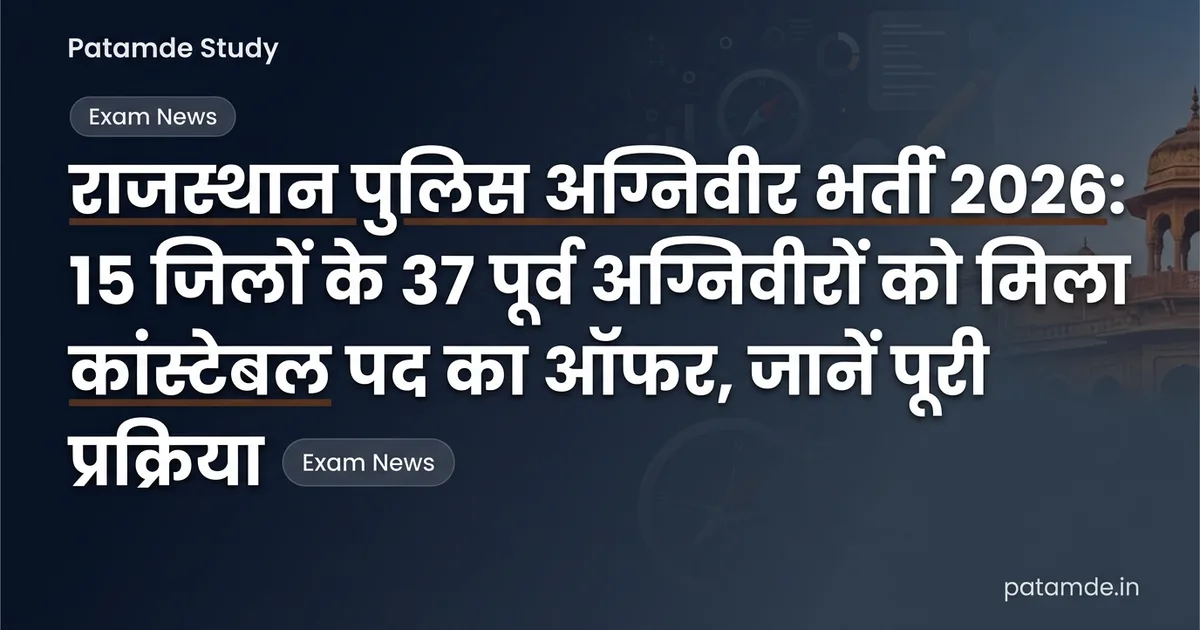 Direct Entry for Ex-Agniveers in Rajasthan Police: 37 Youth from 15 Districts Appointed as Constables