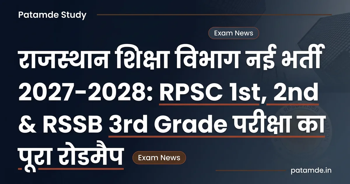 Rajasthan Education Department New Recruitment 2027-2028: A Golden Opportunity