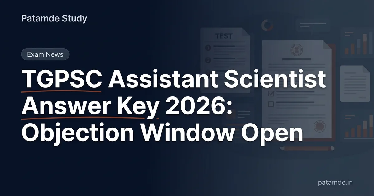 TGPSC Assistant Scientist Answer Key 2026: उत्तर कुंजी जारी, ऐसे करें चेक