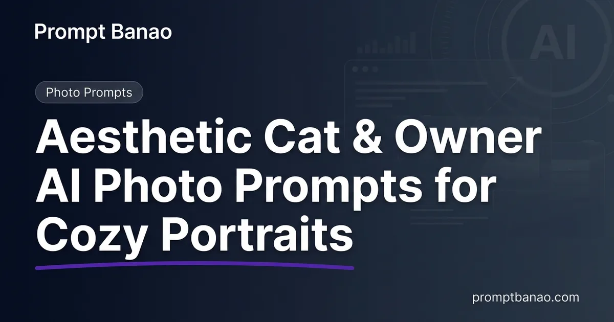 Aesthetic Cat & Owner AI Photo Prompts for Cozy Portraits