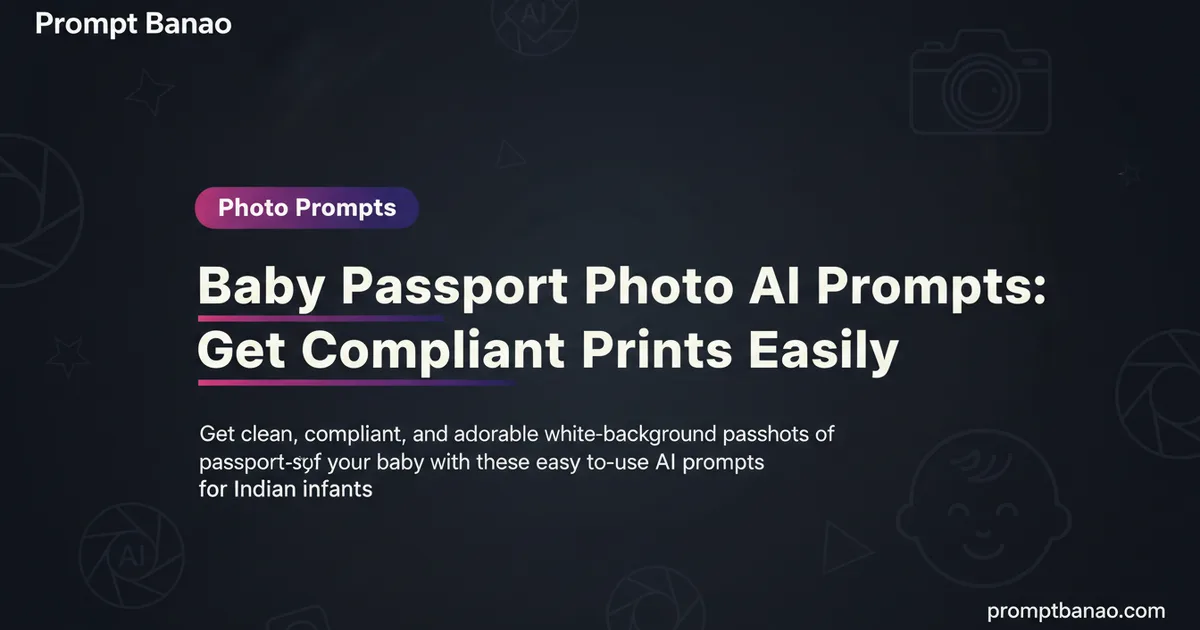 Baby Passport Photo AI Prompts: Get Compliant Prints Easily