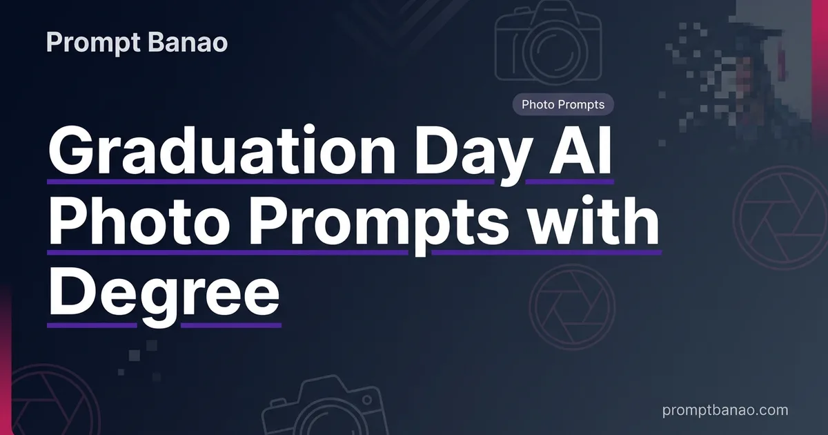 Graduation Day AI Photo Prompts with Degree