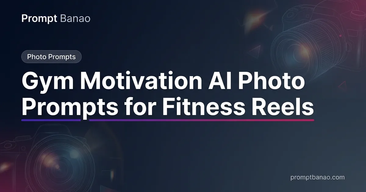 Gym Motivation AI Photo Prompts for Fitness Reels