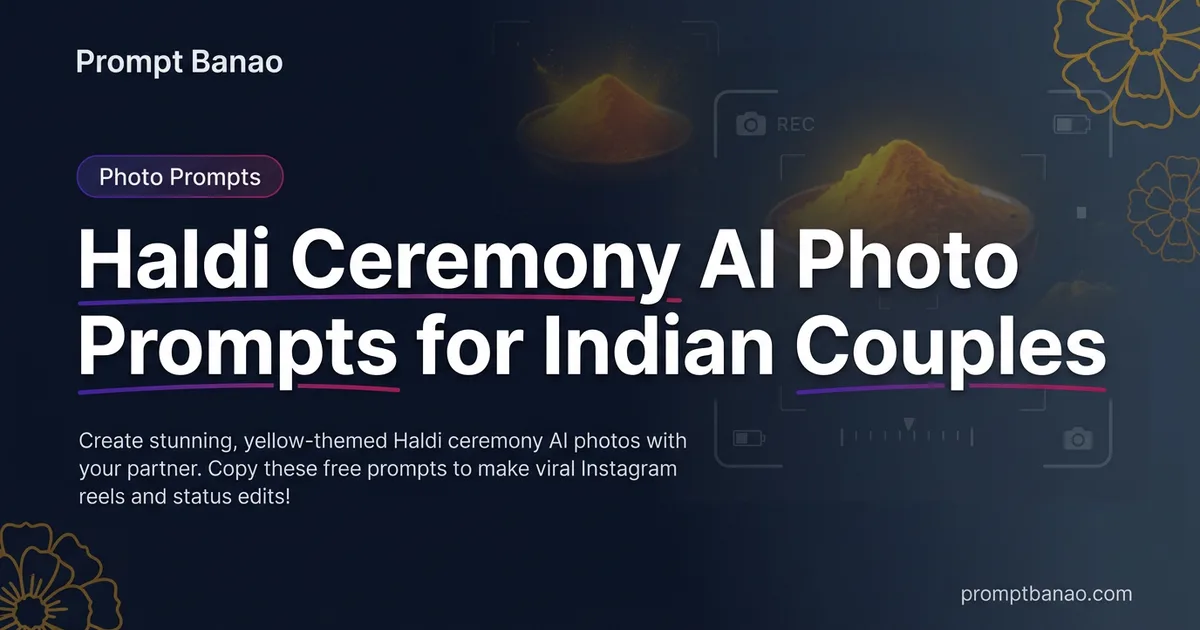 Haldi Ceremony AI Photo Prompts for Indian Couples