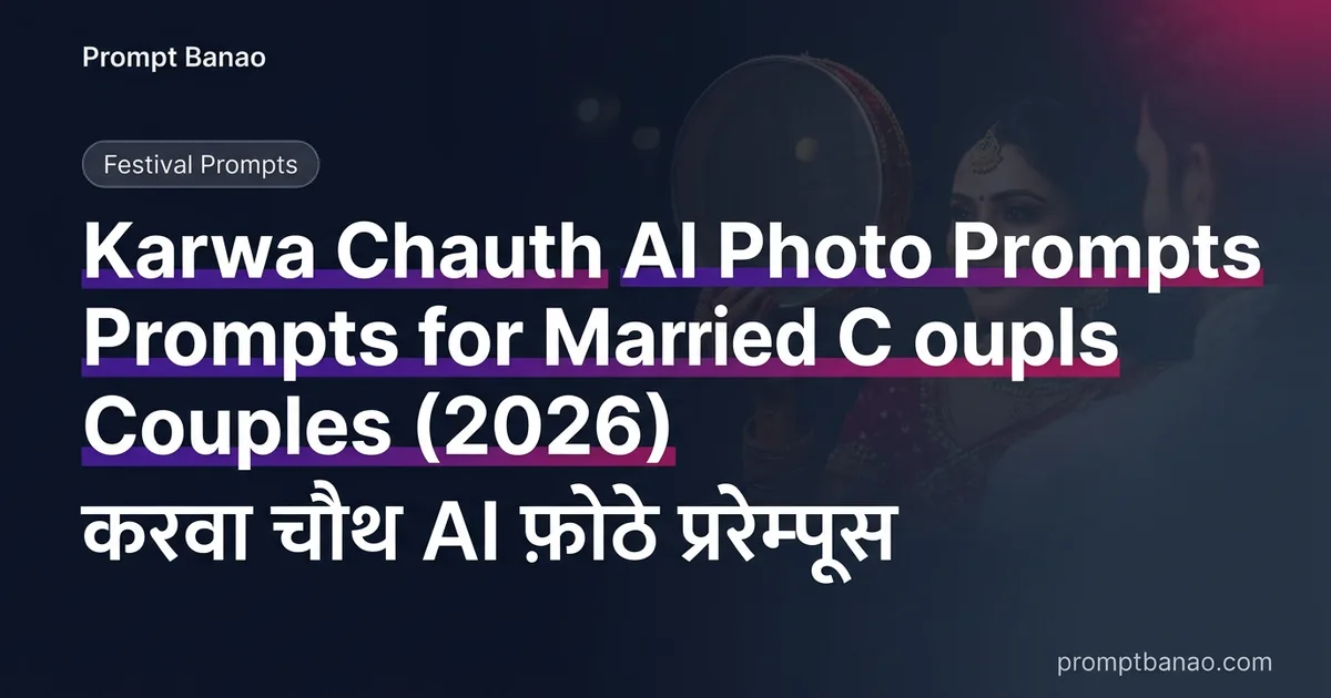 Karwa Chauth AI Photo Prompts for Married Couples (2026)
