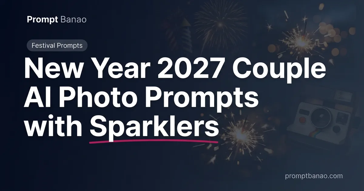 New Year 2027 Couple AI Photo Prompts with Sparklers