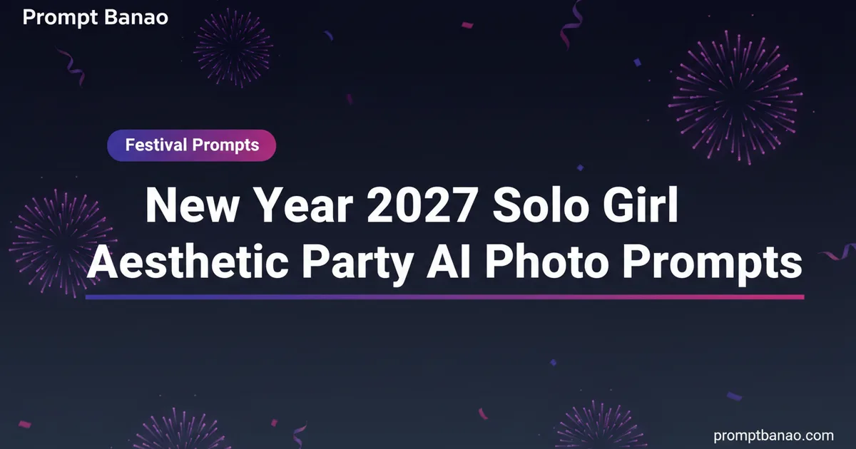 New Year 2027 Solo Girl Aesthetic Party AI Photo Prompts