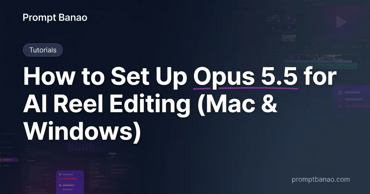 Reel Edit Ke Liye Kaunsa Software Chahiye? Opus 5.5 Setup (Mac & Windows)
